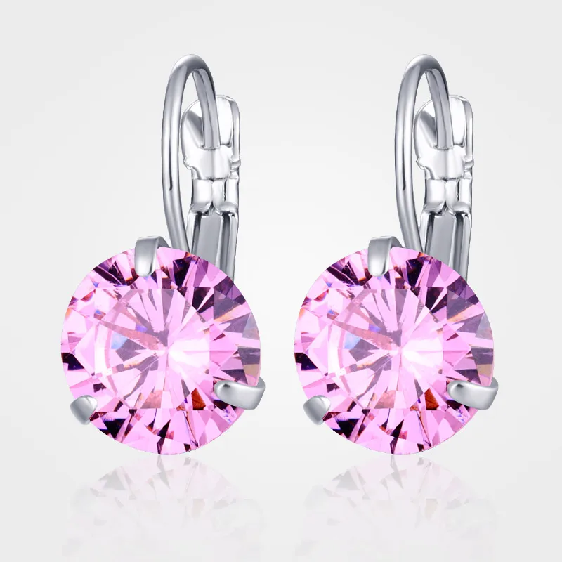 Женские простые серьги гвоздики MAIKALE корейские медные 10 мм с кубическим