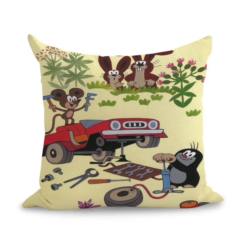 Чешская с героями комиксов крот моль Подушка евро крышки декоративные массажер