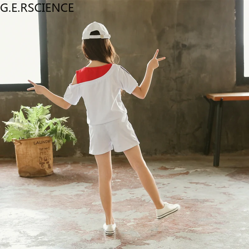 

Baby girl clothes 2021 new summer children's clothing children's suit fashion short-sleeved T-shirt + pants two-piece suit