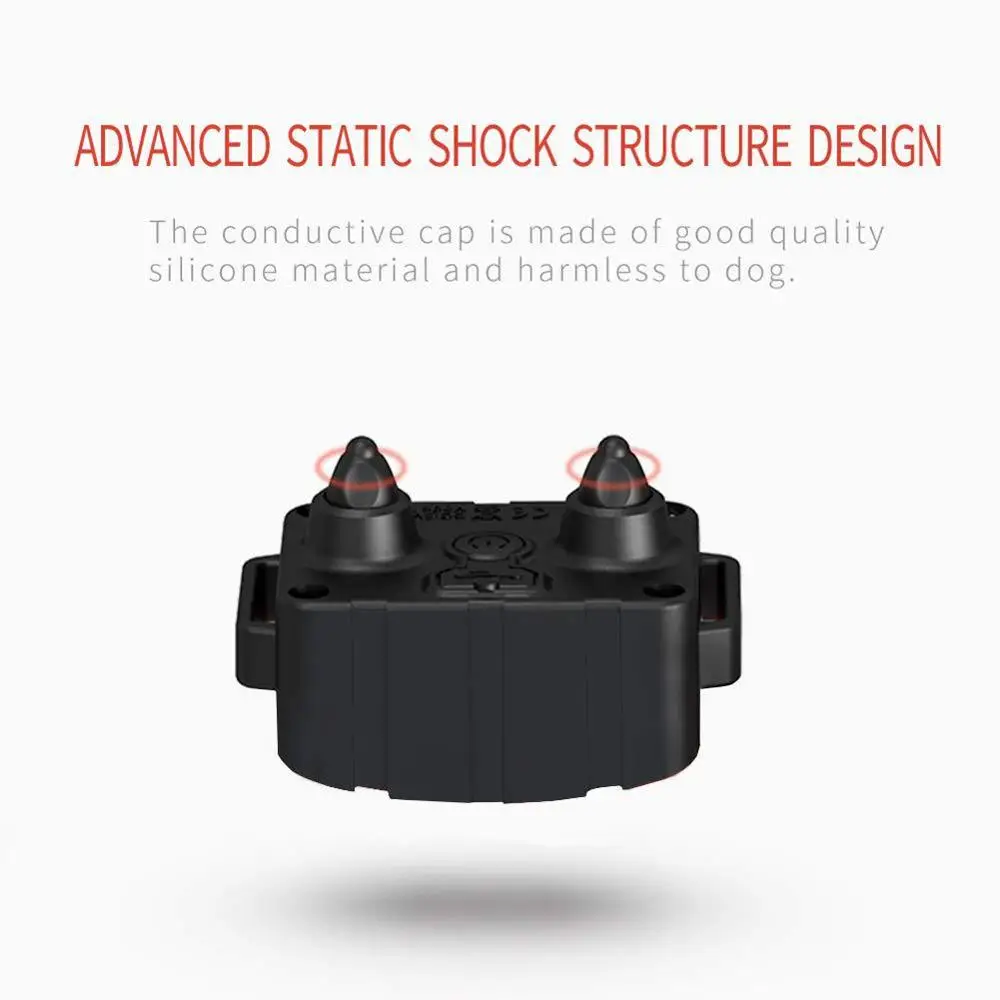 Анти-лай дрессировка собаки ударный ошейник ЖК-дисплей с пультом дистанционного