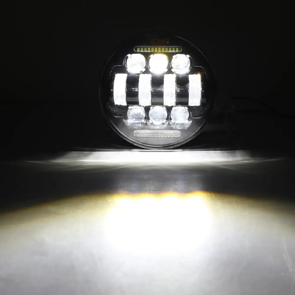 5 75 '❐ Вт Светодиодный фонарь для мотоцикла Halo Ring Ange-eyes DRL проектор налобный