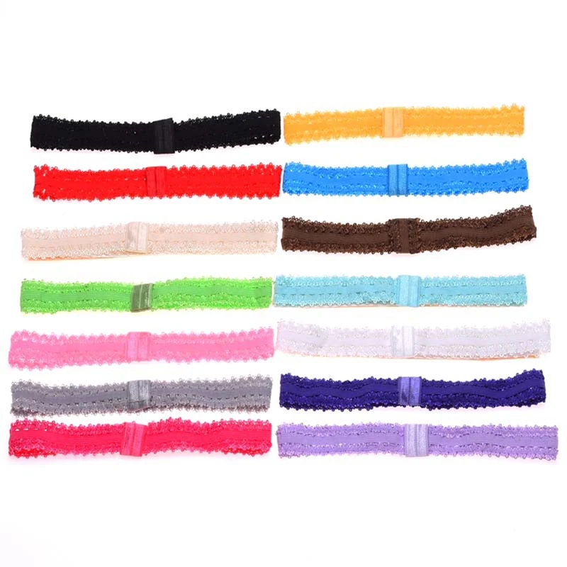 

10Pc Newborn Baby Lace Headbands Girls Hairbands Elastic Head Bands Random Color