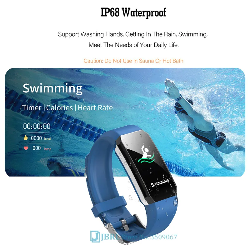 fashion smart watch men women smartwatch fitness tracker monitor waterproof ip68 smart bracelet for android ios smart watch hour free global shipping