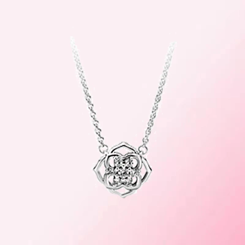 

PanDO 1:1 Making 925 Sterling Silver Custom Rose Flower DIY Exquisite Necklace