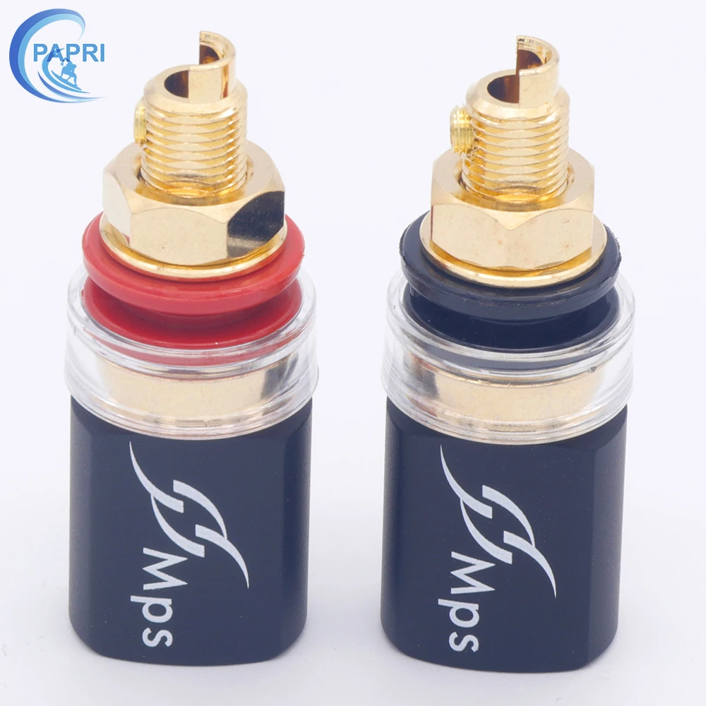 МПС Южный Пол Звезда-Л Латунь с золотым покрытием Более длинные крепежные гайки для подключения разъема стиля "банан" аудио-динамиков CD-плеера.