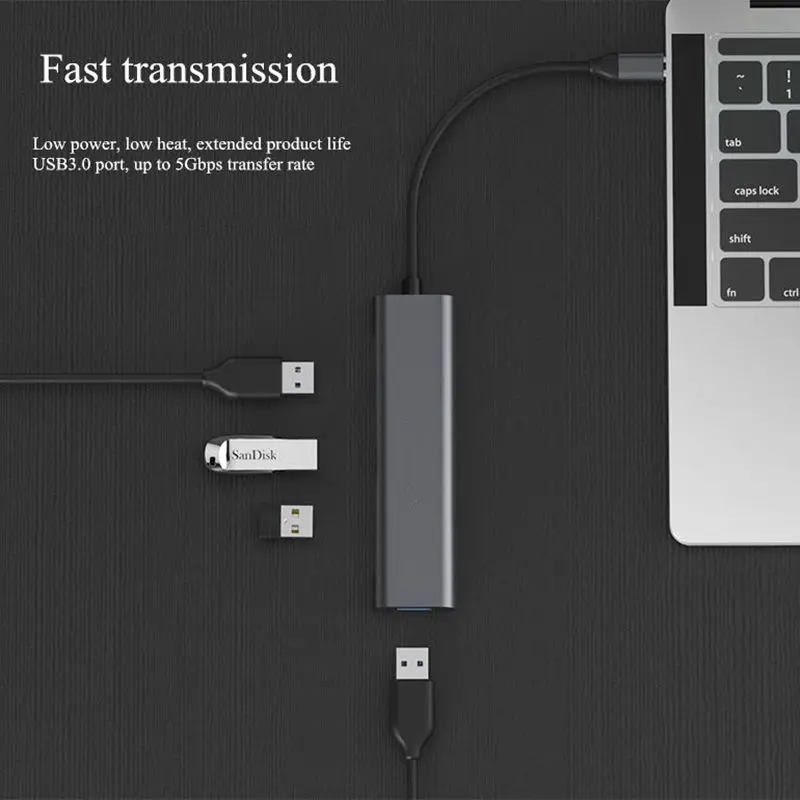 USB 3.0 Multi-Hub USB Splitter 3 USB3.0 Fast Transfer Port for Huawei P20 mate 10 Xiaomi MacBook Pro Computer USB HUB Accessorie