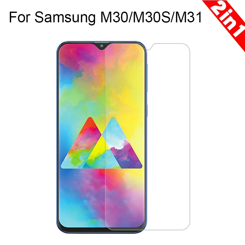 2 шт. закаленное стекло для Samsung Galaxy M30 M30s 9H 2.5D Взрывозащищенная защитная пленка M31