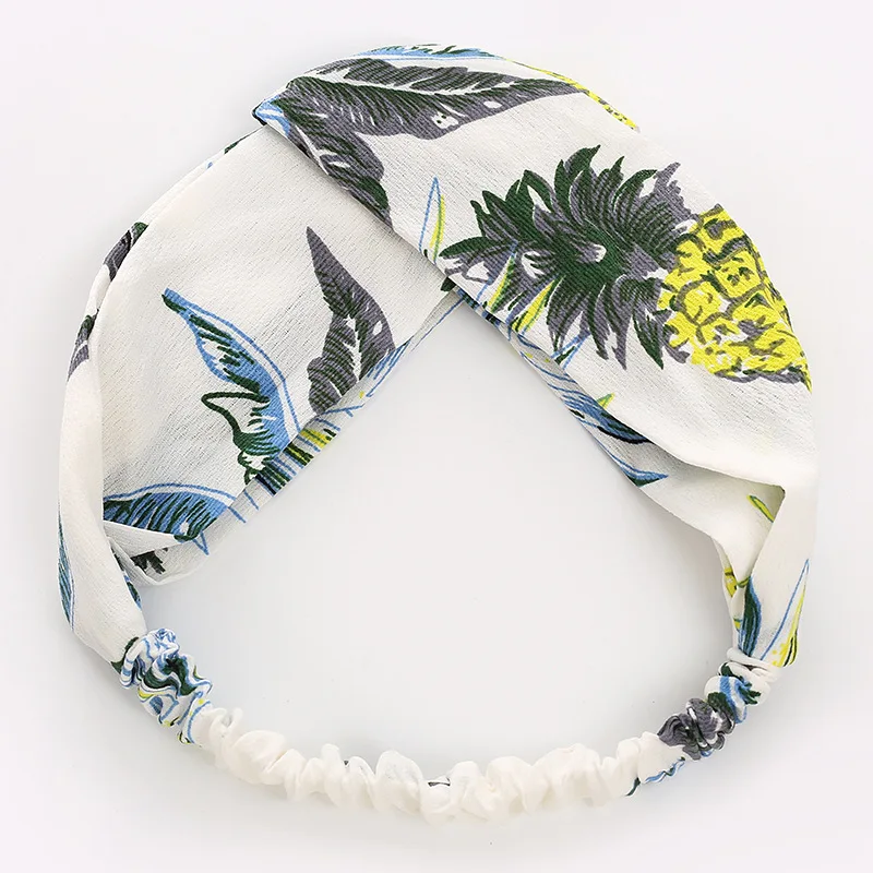 

Bohemian Retro Cross Knot Turban Floral Printed Bandage Bandanas Headwrap Women Elastic Hair Band Face Wash Makeup Hairband Hot