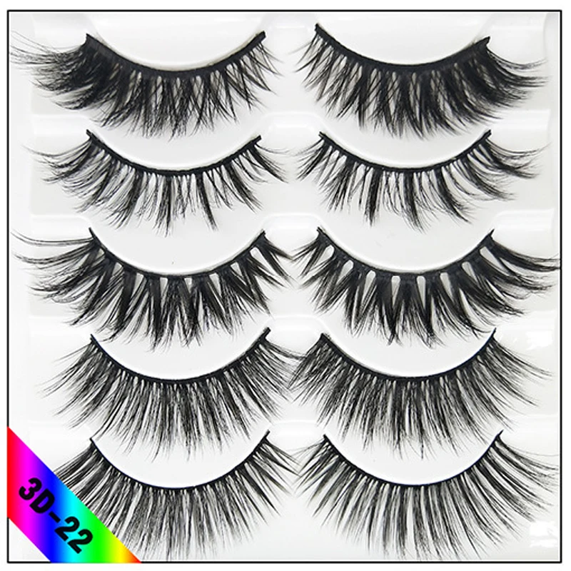 5 пар натуральные накладные Искусственные ресницы длинные Макияж 3d норковые