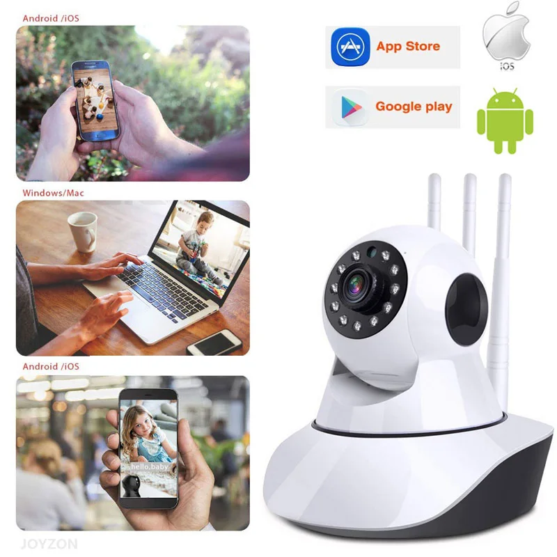 IP камера HD 1080P 2 МП купольная с функцией ночного видения и автослежением|Камеры