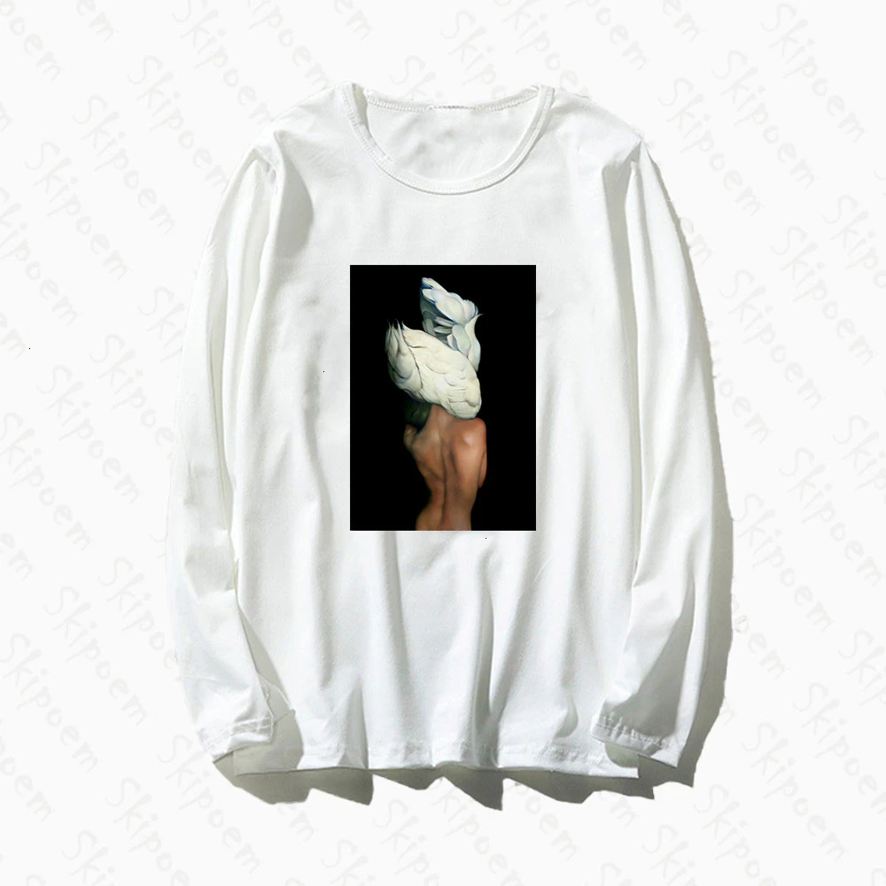 Wings женская футболка с сюрреалистичным рисунком в стиле панк Tumblr готический