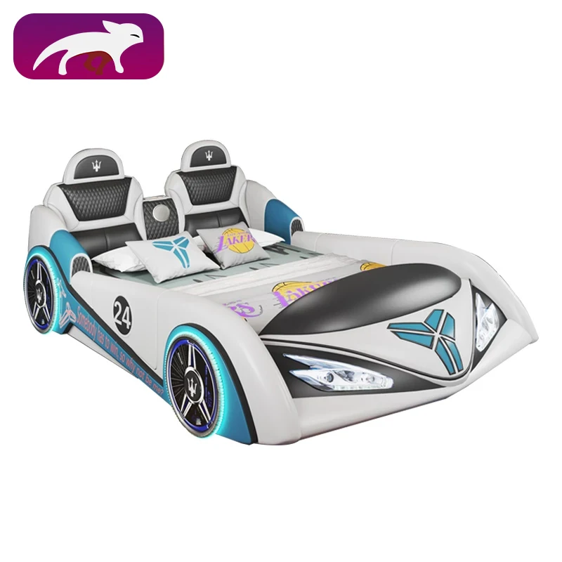 

Детская кроватка в спортивном автомобиле HRZ, оригинальный дизайн, с ящиком для хранения