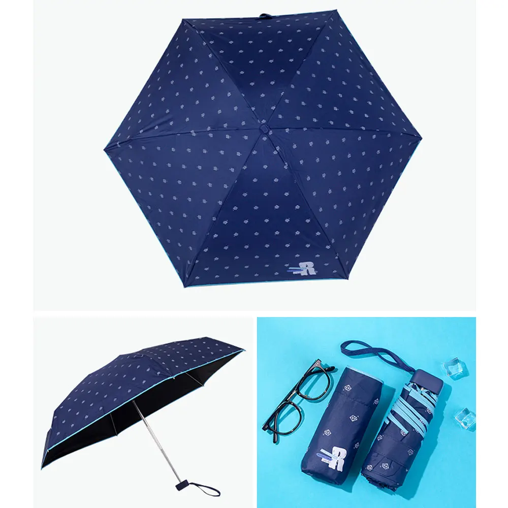 

1Pcs Mini Anti-UV Umbrella Windproof Folding Compact Umbrella Portable Lightweight Sun & Rain Umbrellas for Women and Men
