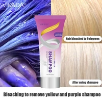 100ml blond purple toning hair shampoo remove yellow purple toner to silver ash blonde bleached gray hair dye remove yellow