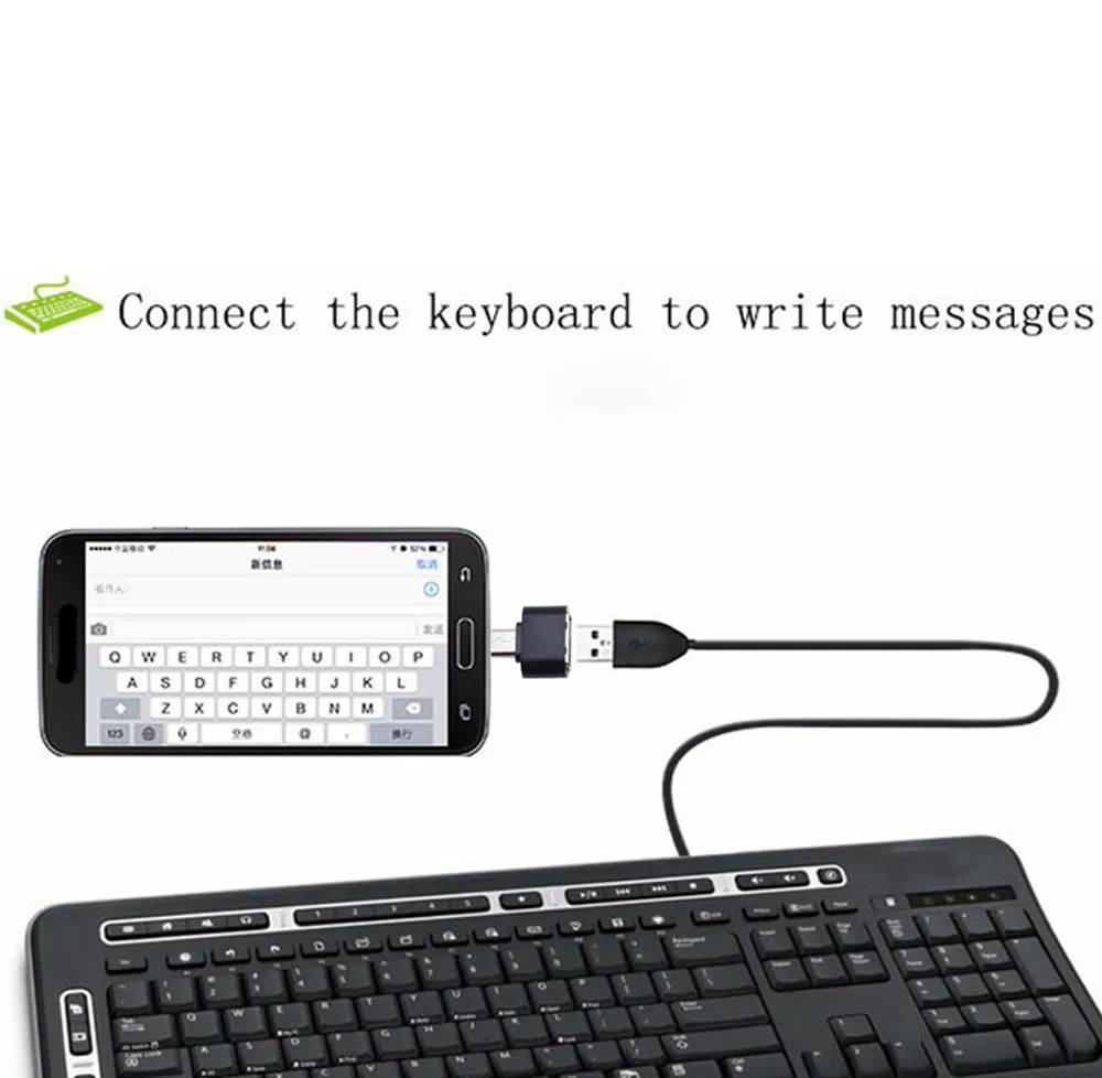 Переходник с Micro USB на кабель OTG для планшетных ПК Android USB-флеш-накопитель мыши