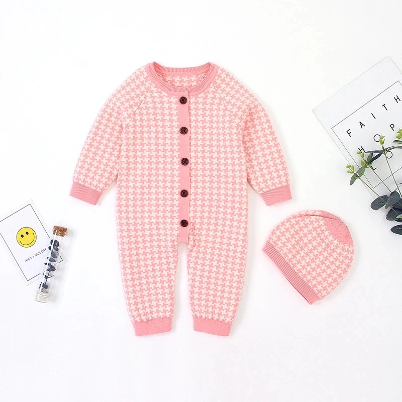 Осенний вязаный для новорожденных одежда хлопок на осень и зиму детский
