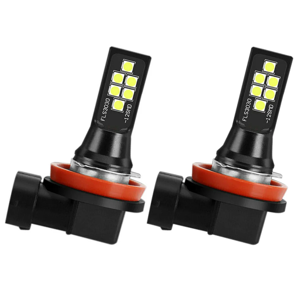 

New 2 Pcs Canbus H8 H11 LED Car Fog Light Lamp 6000K White Error Free Auto Bulbs 12V Energy Saving Waterproof Car Accessories