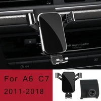 car phone holder for audi a6 c7 c8 a7 4ka air vent mount car styling bracket gps stand rotatable support mobile accessories