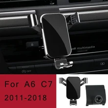 Car Phone Holder For Audi A6 C7 C8 A7 4KA  Air Vent Mount Car Styling Bracket GPS Stand Rotatable Support Mobile Accessories