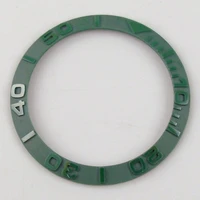 38mm brushed green ceramic bezel insert fit 40mm watch case