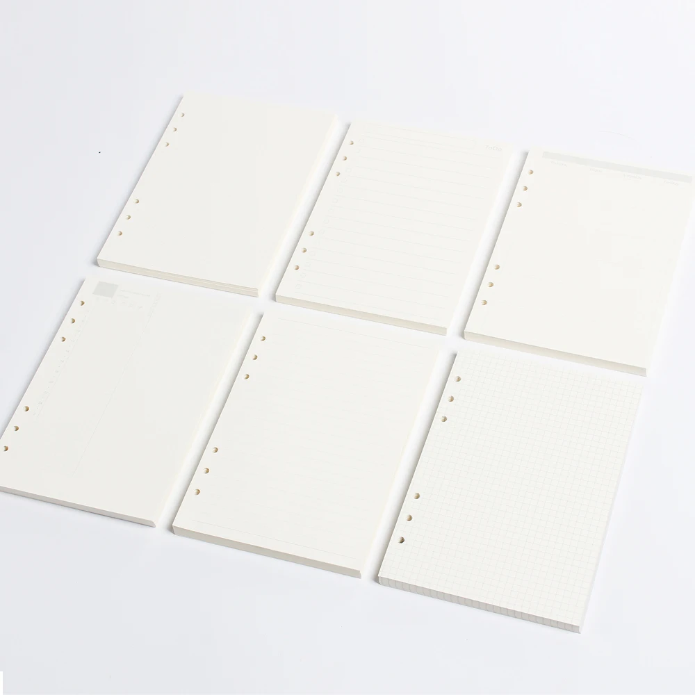 Классический блокнот с 6 отверстиями внутренний бумажный сердечник/Заполнение