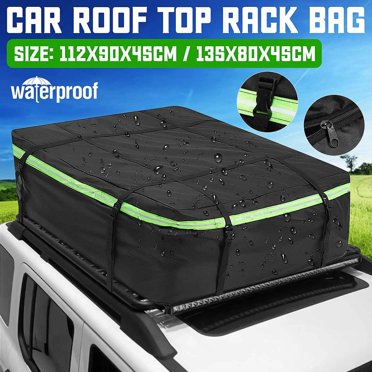 Багажная сумка на крышу автомобиля 420D 112X90X4 5 см/135x80x45 см универсальная для