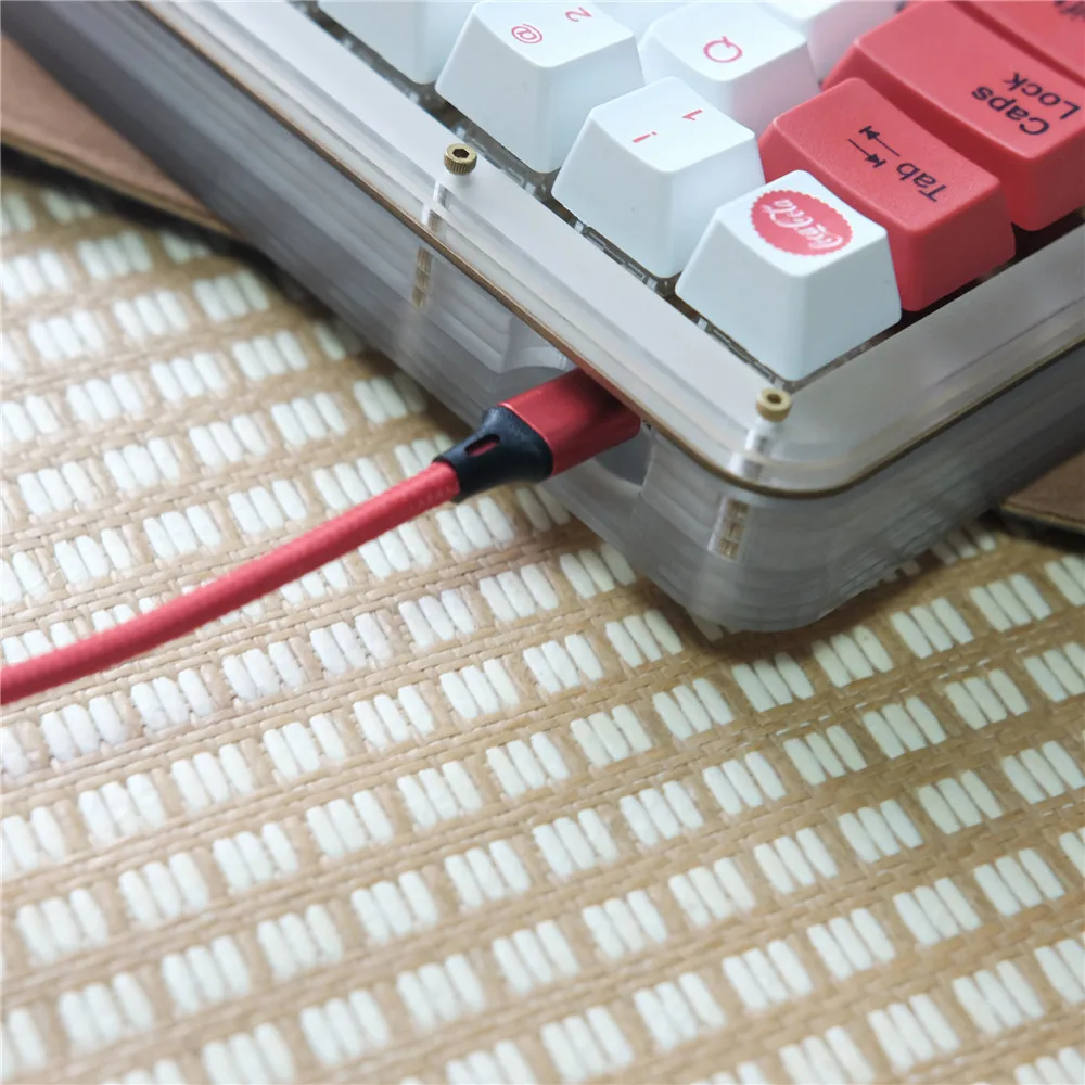 

USB Coiled Cable Aviator Connector Mechables Type c Coiling Keyboard Cable For Mechanical Keyboard