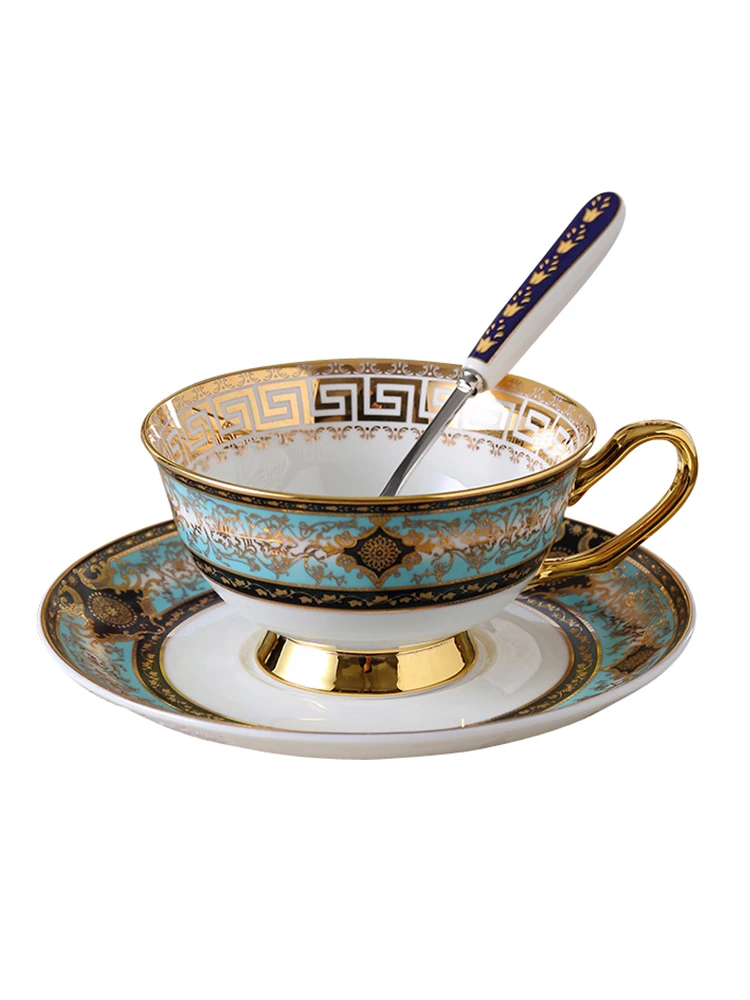 Роскошная винтажная чайная чашка из селадона фарфоровая кофейная керамическая