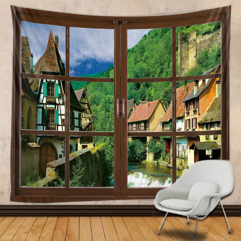 Гобелен для горы и озера Мандала настенный гобелен хиппи домашний Бохо Декор