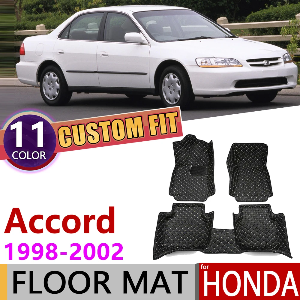 Пользовательские автомобильные кожаные Коврики для Honda Accord CG1 CG5 CG6 1998 ~ 2002 5 мест