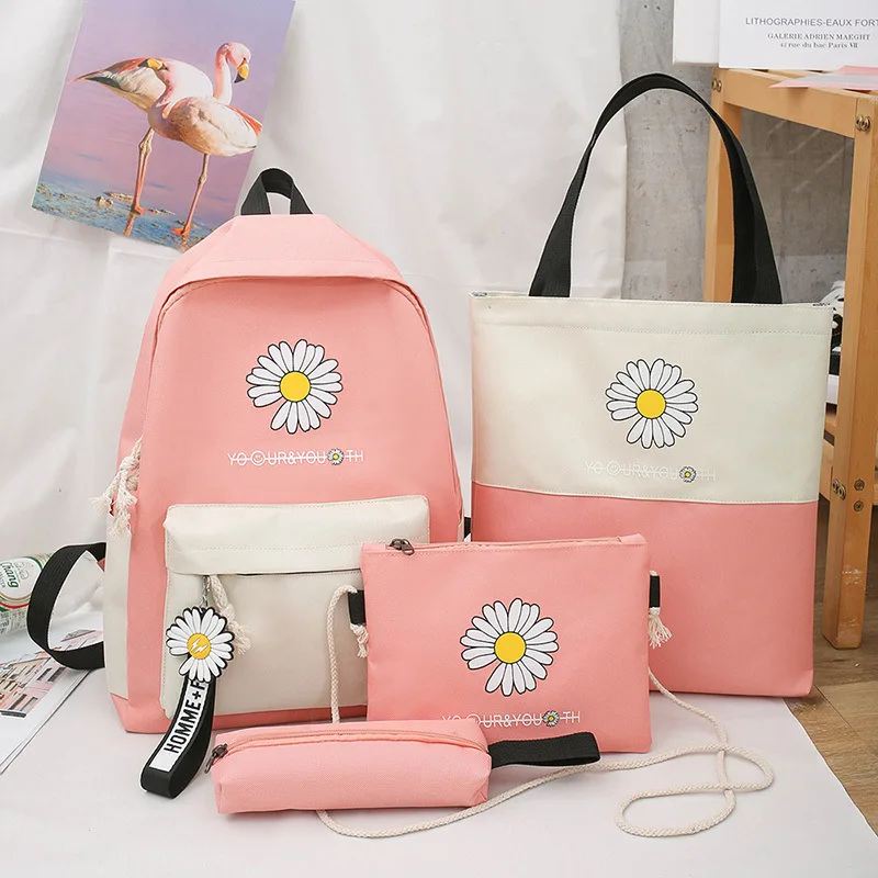 Школьная Сумка Женский Повседневный холщовый рюкзак многофункциональная