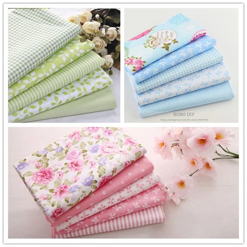 

Floarl Design 3 Sets/Lot 40cmx50cm Cotton Fabric Fat Quarters Bundle Quilting Patchwork Sewing Fabric For Tilda Doll