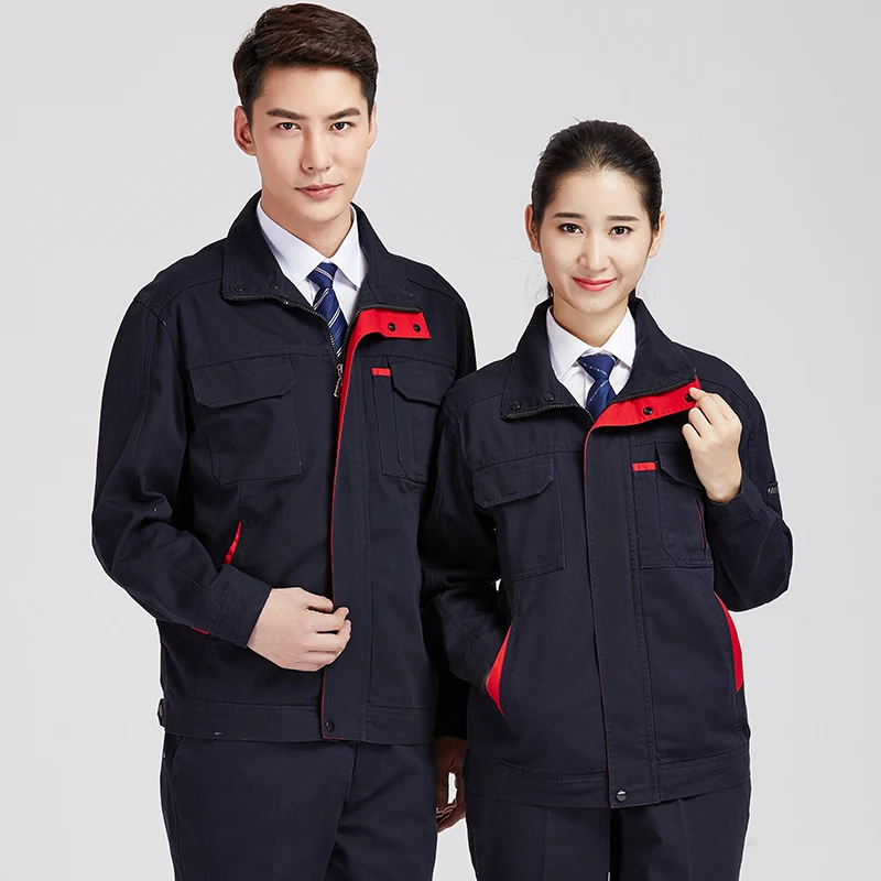 100% cotton Work Clothing Set Men Women Jacket+Pants Mechanic uniforms auto Repair Welding suit Workshop Coverall wear resistant |