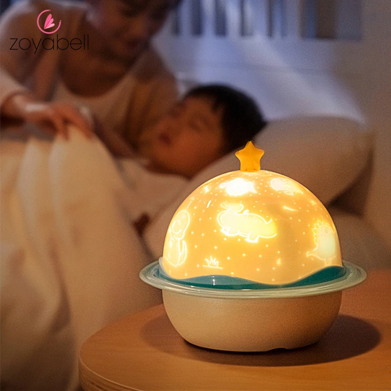 Вращающийся ночник проектор романтическая звездная звезда планета динозавр