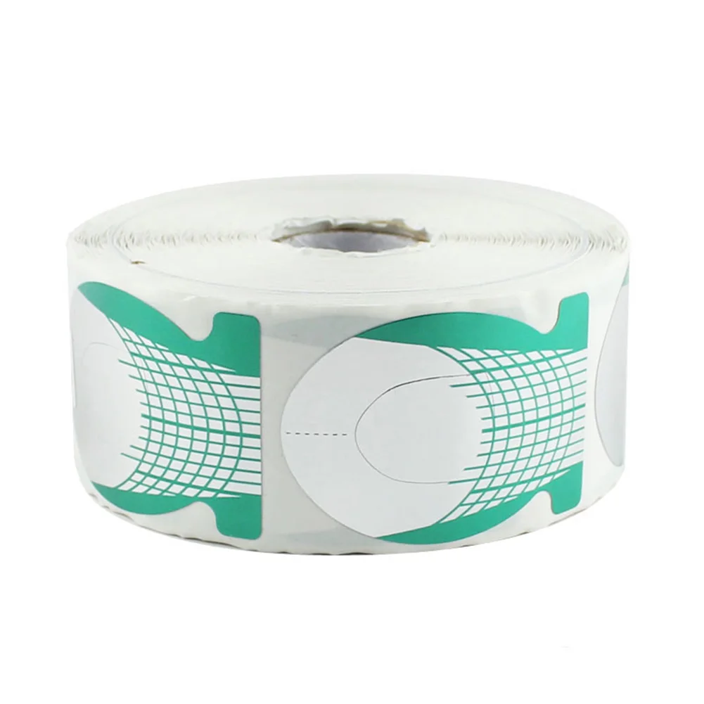 500 шт/рулон Типсы зеленый Маникюр прочный лак в форме рыбы профессиональный УФ