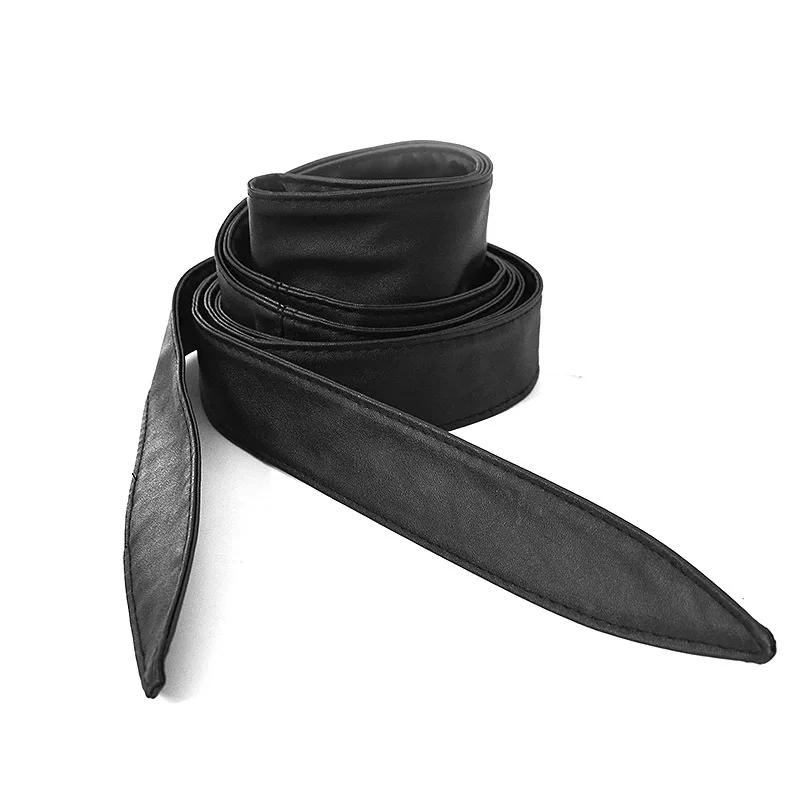 

New wide pu leather waistband ladies fashion decorative ribbon bow tie for women fashion High Waist Slimming belt