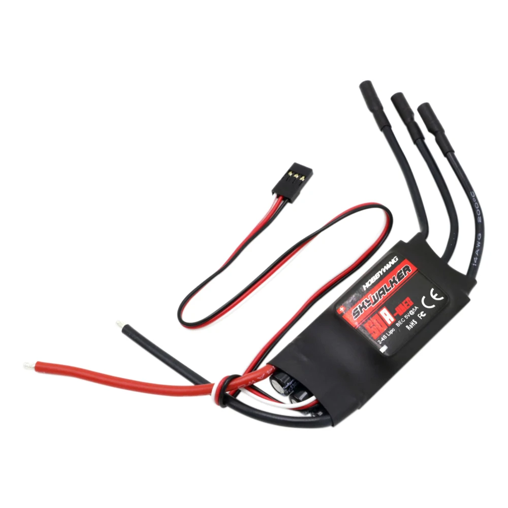 

Hot SALE Hobbywing Skywalker 30A 40A 50A 60A 80A Brushless ESC Speed Controller With BEC For RC Airplanes Helicopter