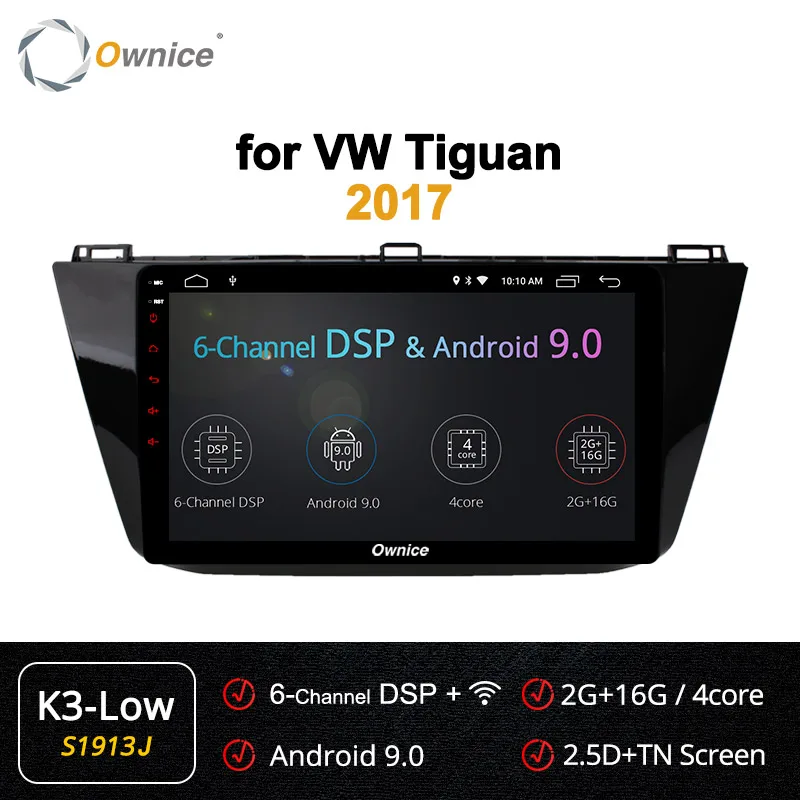 S1913 K3-Low Ownice K1 K2 K3 K5 K6 Восьмиядерный Android 9,0 автомобильный радиоприемник gps навигация для VW Tiguan L DVD мультимедиа 4G LTE 360 панорама DSP - Цвет: S1913 K3-Low