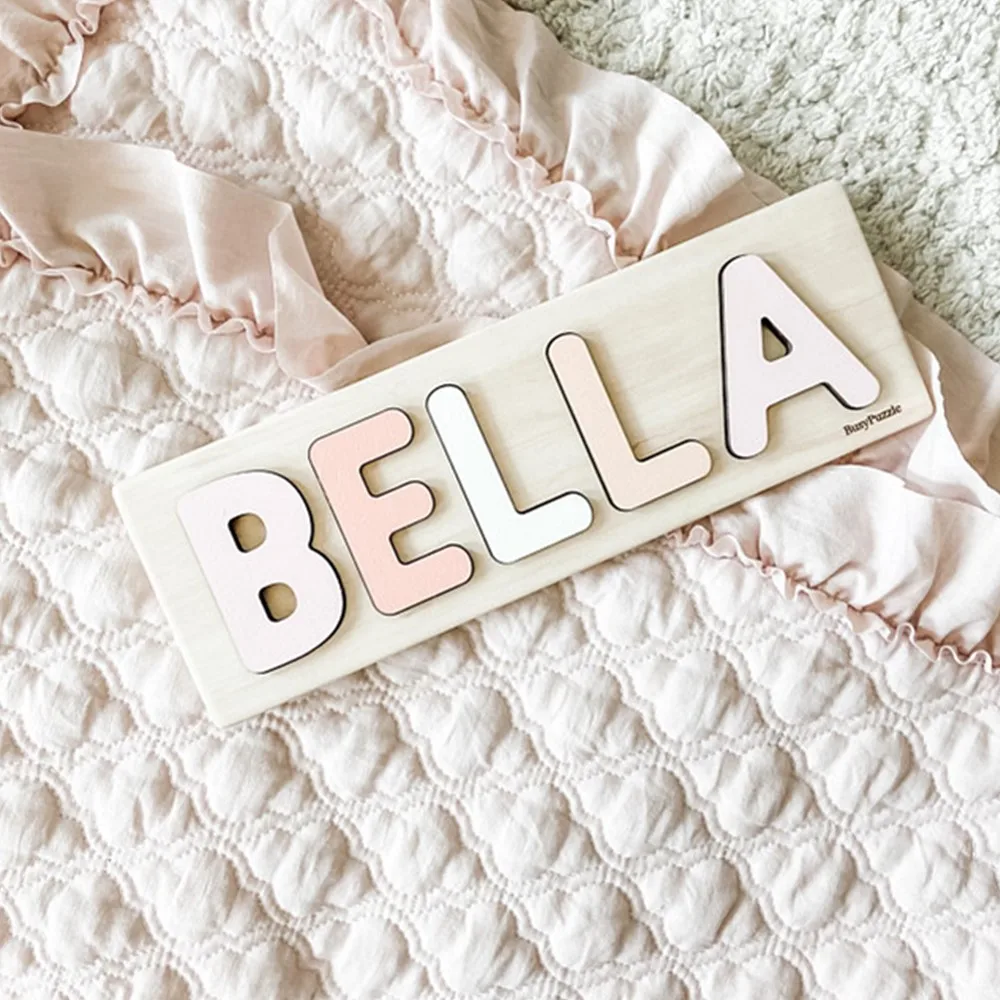 На заказ название Монтессори образовательная головоломка выгравированный