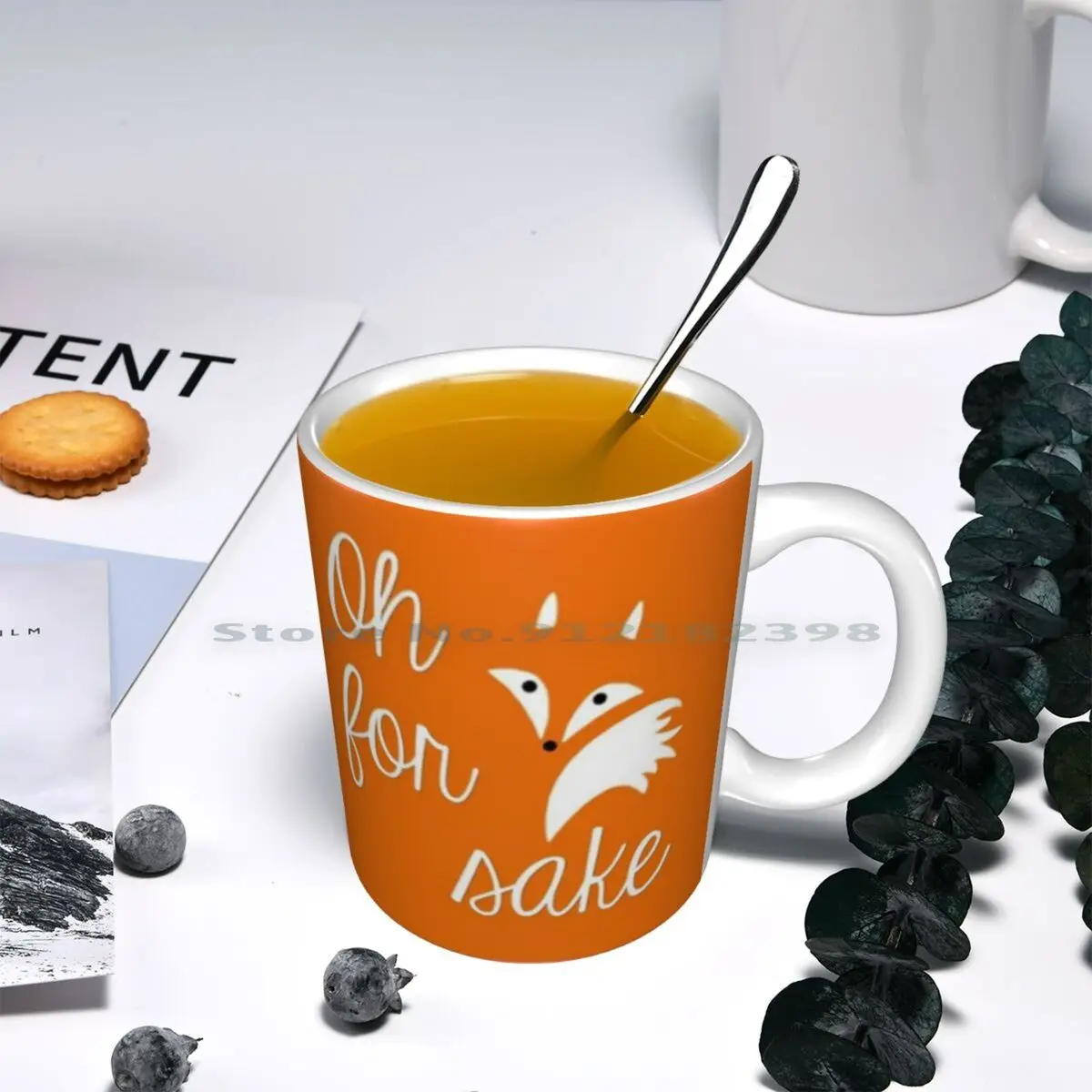 Oh For Fox Sake Ceramic Mugs Coffee Cups Milk Tea Mug Oh For Fox Sake Funny Joke Jokes Pun Animal Tail Cute Orange Creative images - 6