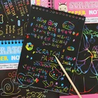 Яркий Dazzle царапин альбом для рисования бумага граффити DIY Рисунок детская книжка с картинками, рисование царапин