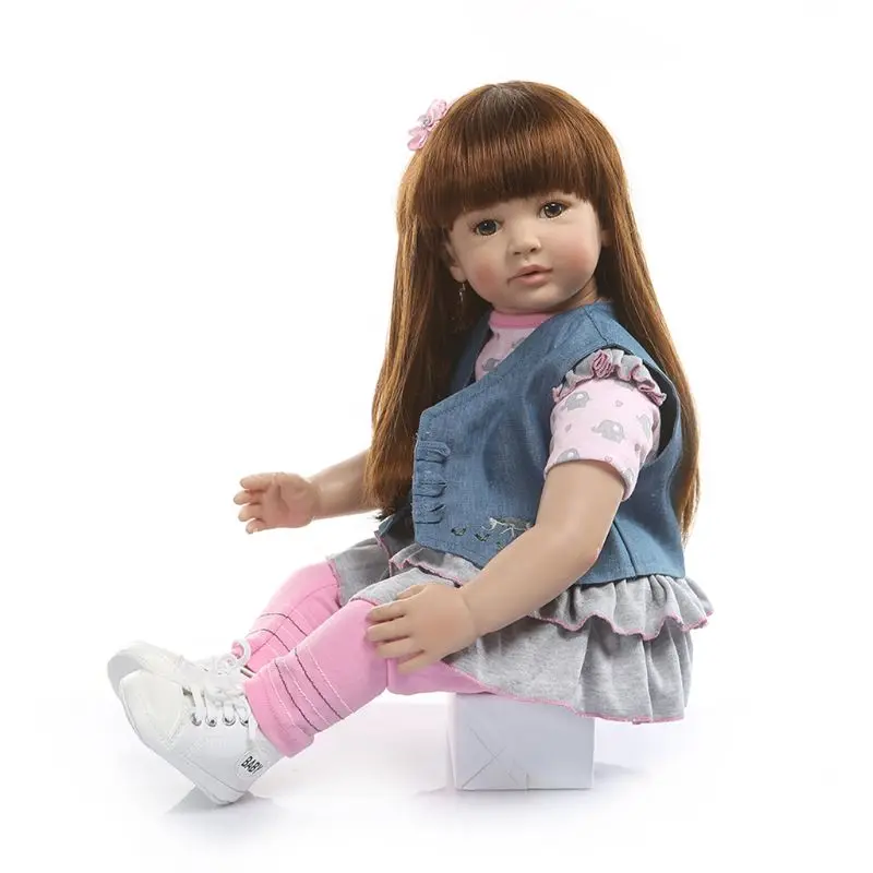 

60cm Realistic Silicone Vinyl Newborn Babies Toy Girl Princess Clothes Elephant Lifelike Handmade Gifts U50F