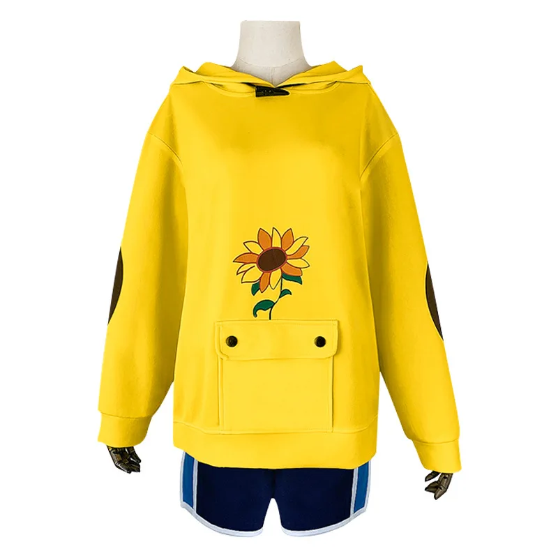

WONDER EGG PRIORITY Ohto Ai Hoodie Pullover Yellow Sweatshirt Anime Cosplay Costume Halloween Suits Men Women Casual Clothes