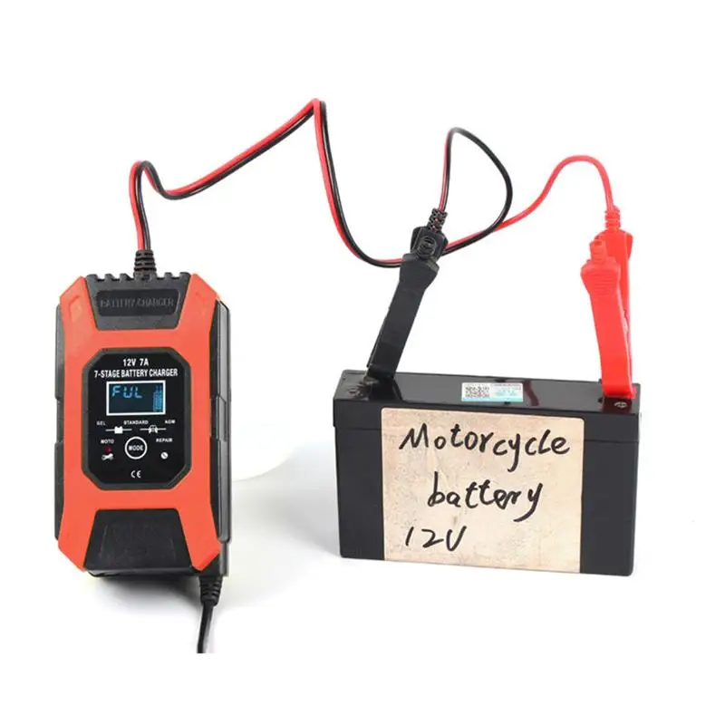 

12V 7A Car Battery Charger 7-Stage Battery Maintainer Battery Repair US/EU/UK Plug