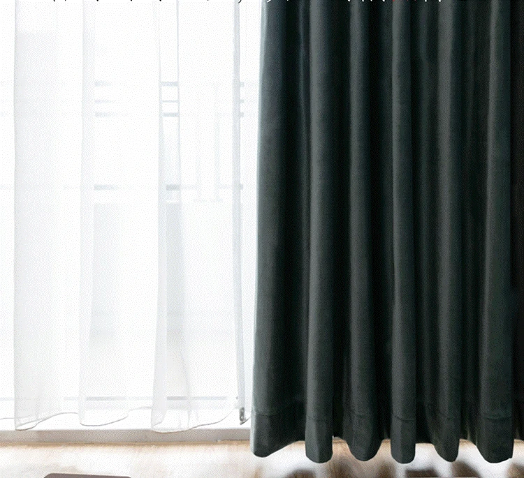 

Hot New Full shading curtain pure color Dutch flannelette material fashion curtain bedroom living room window shade curtain