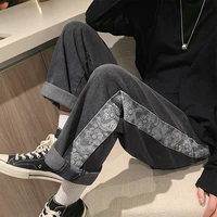 cashew flower jeans mens spring loose drop feeling straight baggy pants denim korean streetwear panic buying time limited