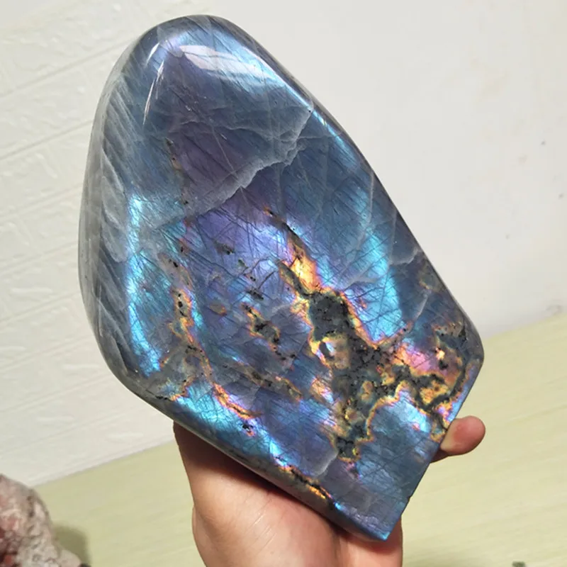 

1752g Natural stone labradorite crystals for healing and home decoration moonlight stone chakra feng shui stones