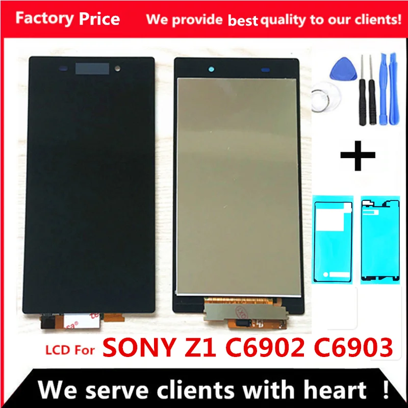 ЖК дисплей 5 0 дюйма для SONY Z1 L39h C6902 C6903 C6906 C6943 Xperia сенсорный экран