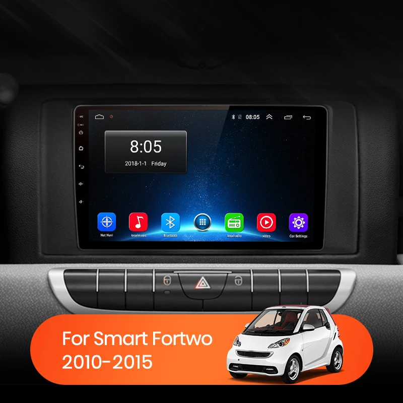 Автомагнитола AWESAFE 2 din Android для Mercedes Benz Smart Fortwo 2010-2015 автомобильное радио