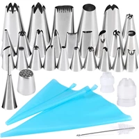 32 piece cake decorating tools nozzle puff pastry tube tpu pouch converter